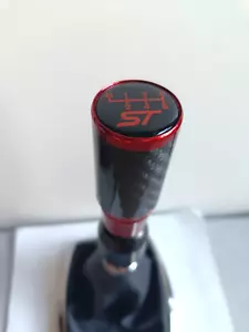 ST CARBON RED 6SP STICK SHIFT GEAR KNOB FOR FORD FOCUS MK2 MK3 MK4 FIESTA MK7 WZ - Picture 1 of 6