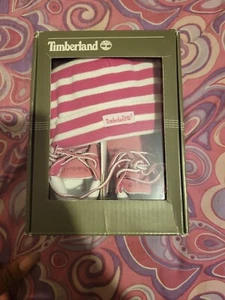 Timberland Infant Girl Baby Crib Boot Pink - Size 2 Pink Leather - Picture 1 of 3
