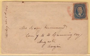 Confederate States of America Scott # 11 Red Cancel - Bild 1 von 4