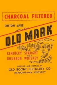 Charcoal Filtered Old Mark Kentucky Straight Bourbon Whiskey Poster Print - Picture 1 of 1