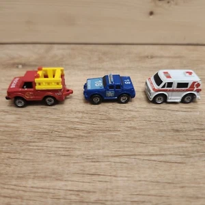 1987-8 Micro Machines County Patrol Police Fire Rescue Truck Ambulance Emergency - Picture 1 of 8
