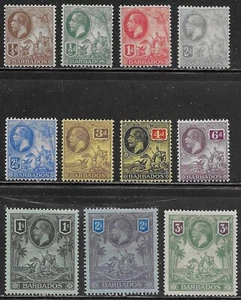 Barbados Scott #'s 116 - 126 MH - Imagen 1 de 1