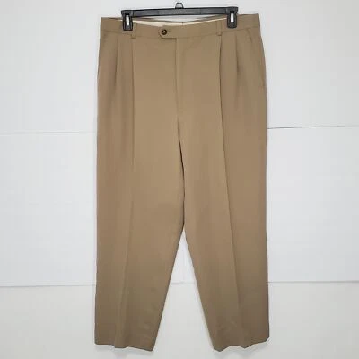 Joseph and Feiss Pleated Wool Dress Pants Slacks Khakis 38x29 - Image 1 of 4