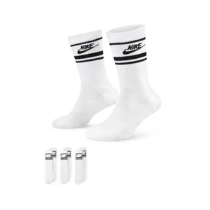 Nike Sportswear Dri-FIT Essential Crew Socks DX5089-103 White/Black XS-XL - Picture 1 of 4