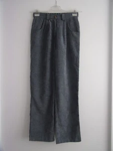Schöne Cord Hose Kordhose High Waist Gerades Bein Rauchblau S 36 TOP! - Bild 1 von 4