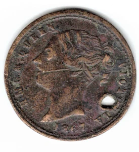 1867 Hannover Token Queen Victoria Bon Marche Tea Pruébalo Moneda Ficha Rara - Imagen 1 de 2