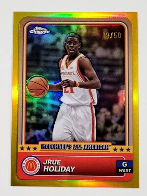 Jrue Holiday 2024 Topps cromo McDonald's All American refractor de oro/50 SP Foto 1 de 3