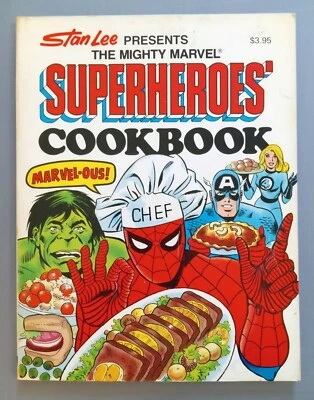 MARVEL FIRESIDE: LIBRO DE COCINA DE SUPERHÉROES DE MIGHY MARVEL, TPB, 1ST, STAN LEE 1977 Foto 1 de 4
