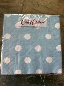 CATH KIDSTON BLUE SPOT PACK OF 20 LUNCH PAPER NAPKINS
