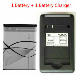 New For Nokia BL-5B 5300 3220 5070 6020 6120 5070 6070 Battery+charger