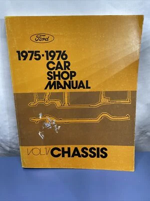 De colección Ford 1975 1976 Car Shop Manual Volumen Uno Chasis Mustang Thunderbird ☼�� Foto 1 de 4