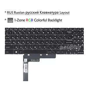 Teclado ruso RU para MSI Alpha 15 B5EEK, Alpha 17 B5EEK, zona RGB retroiluminado - Imagen 1 de 8