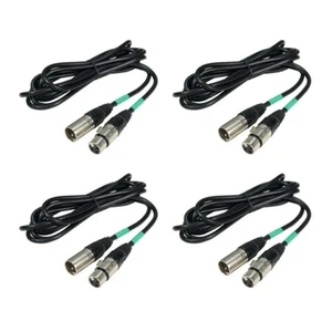 4x Chauvet DJ 3P XLR DMX Cable Lead 25FT Disco DJ DMX - Picture 1 of 2