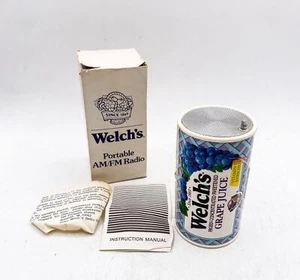 NOS Welch's Grape Juice Drink AM FM Neuheit Transistorradio Neu in Box - Bild 1 von 5