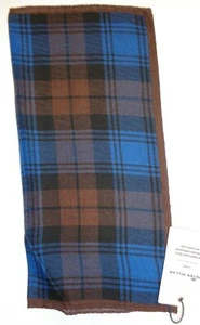 NEW MENS PETER MILLAR CROWN COLLECTION PLAID WOOL Pocket Square, CAPE BLUE - Picture 1 of 1