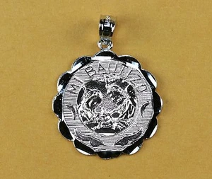 925 Sterling Silver Mi Bautizo My Baptism Pendant Charm - Picture 1 of 3