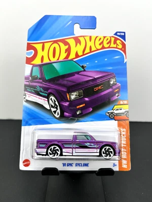 Hot Wheels 2025 Mainline E Case HW Hot Trucks '91 GMC Syclone púrpura #119 Foto 1 de 4