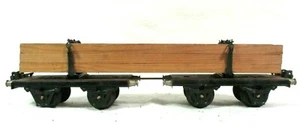 Marklin O Scale Lumber Wood Flat Car w/ Load Vintage Railway Freight Cars B64-48 - Picture 1 of 6