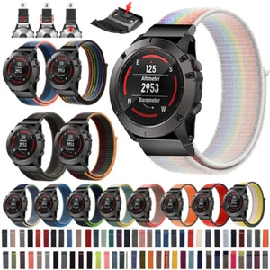 Cinturino Orologio Anello in Nylon per Garmin Fenix 7S 6S 7 6X Pro 5S 5X Plus 3 HR Cinturino Epix - Foto 1 di 80