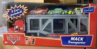 CARS - MACK TRANSPORTER + CHICK HICKS LEAKLESS McQUEEN - Mattel Disney Pixar - Immagine 1 di 2