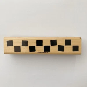 Stampin Up Checkered Border Wood Rubber Stamp - Picture 1 of 2