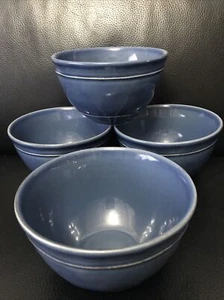 "4 x Tazón de arroz sopa Pottery Barn Cambria 6"" azul océano Portugal" - Imagen 1 de 4