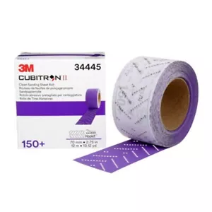 3M (34445) Cubitron II Hookit Hook & Loop Clean Sandpaper Sheet Roll, 150 Grit - Picture 1 of 7