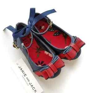 Janie & Jack 5 New Leather Dress Shoes Flats Baby Mary Janes Holiday - Picture 1 of 6