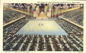 St Paul Municipal Auditorium & Arena Minnesota 1943 Postkarte - Bild 1 von 2