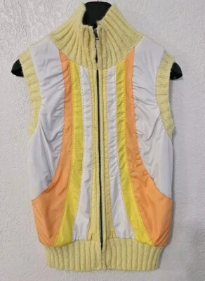 M Free People Vest Sweater Women's Winter Y2K Bohemian Retro Knitted Nylon Vtg - Image 1 of 4