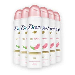 Dove Deodorant Go Fresh Pomegranate & Lemon Verbena Scent Antiperspirant 6 Pack - Picture 1 of 5