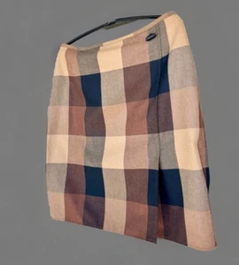Liz Claiborne Womens Brown Plaid Mini Skirt 80s Style Lizsport Vintage Size 10 - Picture 1 of 15