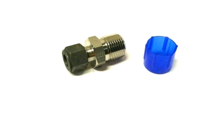 Parker Male Connector 3/8" Tube OD X 1/2" Male NPT Compression Fitting 6-8FBZ-SS - Image 1 of 3