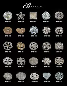 Belagio Enterprises 6pcs Rhinestone Buttons | BRB - Picture 1 of 39