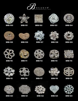 Belagio Enterprises 6pcs Rhinestone Buttons | BRB - Image 1 of 2