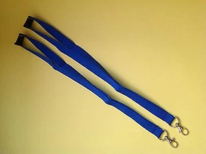 Correa para el cuello cordones clip de metal giratorio 20 mm azul liso - Imagen 1 de 1