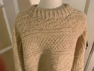 Suéter de pescadores tejido a mano North Islander en las Islas Shetland de Escocia 2XL Foto 1 de 4