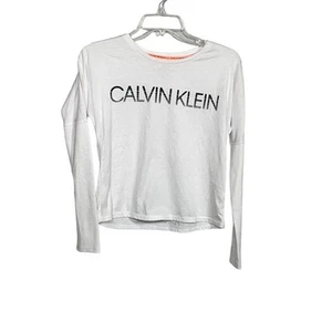 Calvin Klein Kids activewear long sleeve top White girls Large - Picture 1 of 8