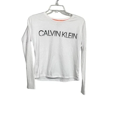 Calvin Klein Kids ropa deportiva manga larga top blanco niñas grande Foto 1 de 4