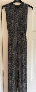 Whistles black patterned jump suit, size 10 - Picture 1 of 3