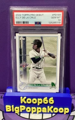 Бейсбольный мяч Elly De La Cruz Red MLB 2022 Topps Pro дебют NoPD189 PSA 10 Gem как новый - Изображение 1 из 2