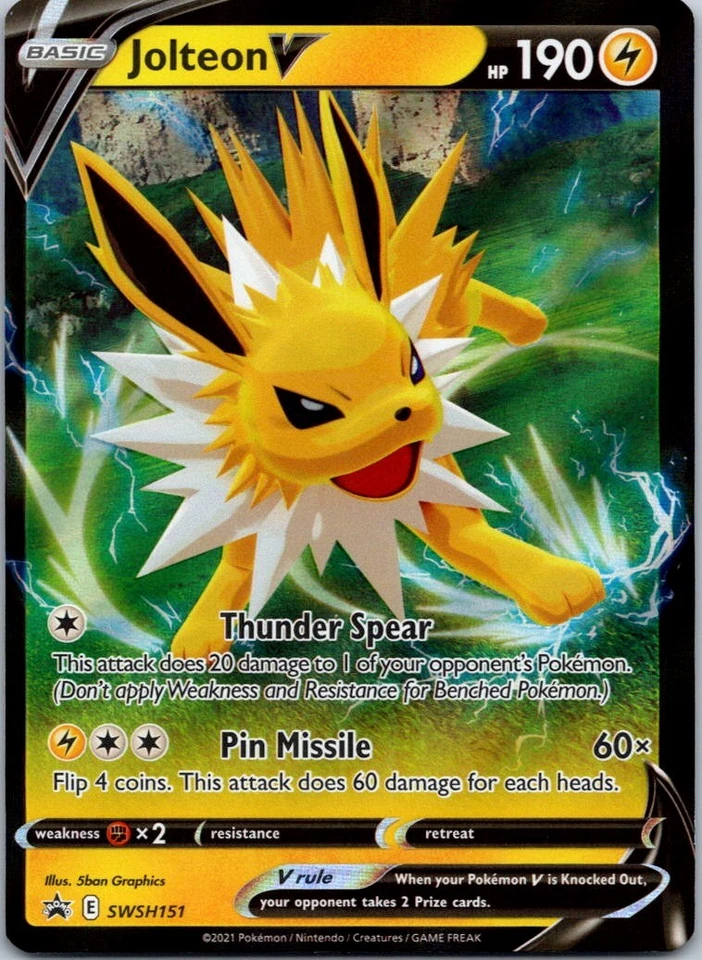 Black Star Promo Jolteon V SWSH151 Promo SWSH: Sword & Shield Promo Cards - Image 1 of 2