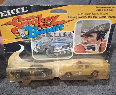 Vintage 1980 Ertl Smokey And The Bandit 2 Pack Firebird & Sheriff Car Diecast  - Image 1 of 4