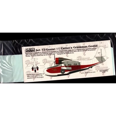DRAW Decal Set 72-Grumman Goose 11 Scale 1/48 Model Aircraft Kit Decals - Image 1 of 2