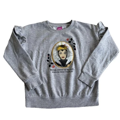 Holograma Disney Princesa Niñas Blancanieves - Reina Malvada Sudadera Volantes Gris L Foto 1 de 4