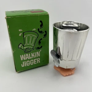Vintage 1966 Walkin' Jigger Wind Up Toy Trashcan Novelty with Original Box WORKS - Picture 1 of 10