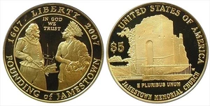 2007 $5 Commemorative Gold Proof (Jamestown) - .2418 oz. AGW - Picture 1 of 1
