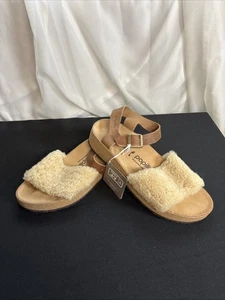 Birkenstock Papillio Damen Glenda Open Toe Flat Sherpa Sandalen Gr. 42 Neu mit Etikett - Bild 1 von 5