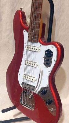 (Fender Japan) Bass VI Candy Apple Red Electric Bass Guitar W/Gig Bag Product - Image 1 of 4