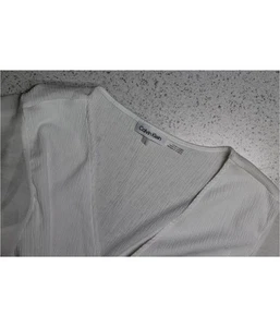 Calvin Klein Camicetta Pullover Donna Maniche Svolazzanti, Bianco, L - Foto 1 di 1